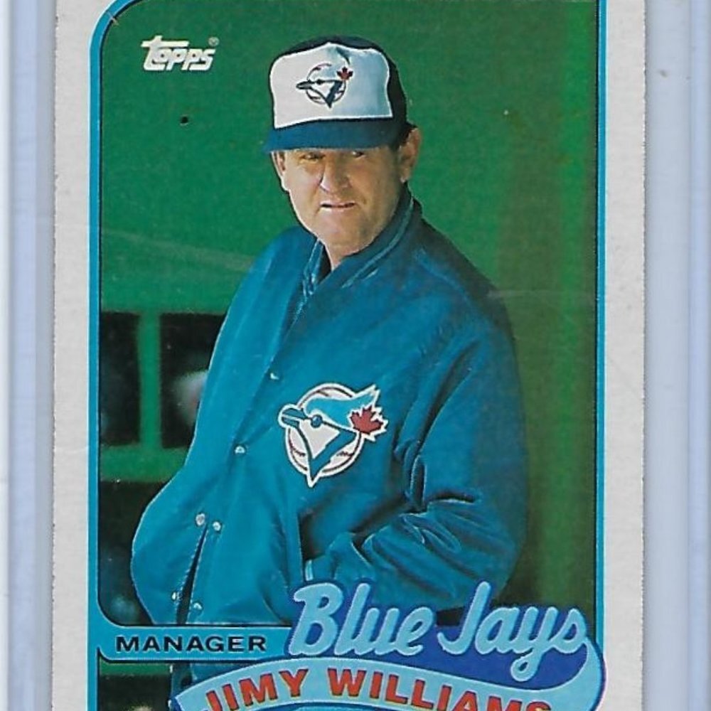 1989 American League Manager Jimy Williams - Toronto Blue Jays - Topps